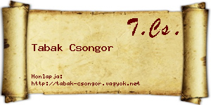 Tabak Csongor névjegykártya